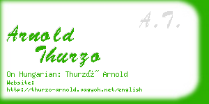 arnold thurzo business card